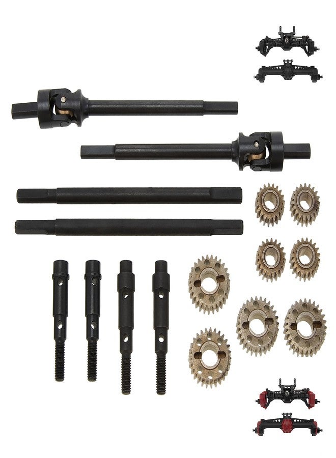 MEUS RACING أعمدة تروس CVD عالمية من MEUS RACING لمحاور MEUS الأمامية والخلفية المصنوعة من النايلون لسيارات Axial SCX10 وSCX10 II 1/10 RC موديلات الترقية - Image 1